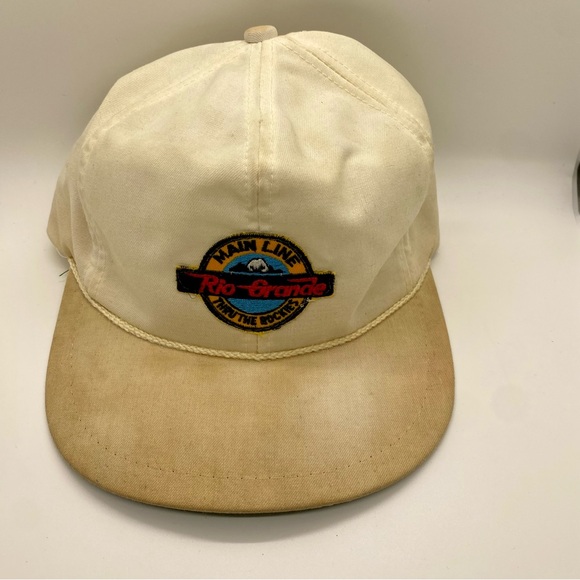 Vintage 80’s Rio Grande Mainline Thru The Rockies StrapBack Hat Made in the USA - Picture 4 of 9